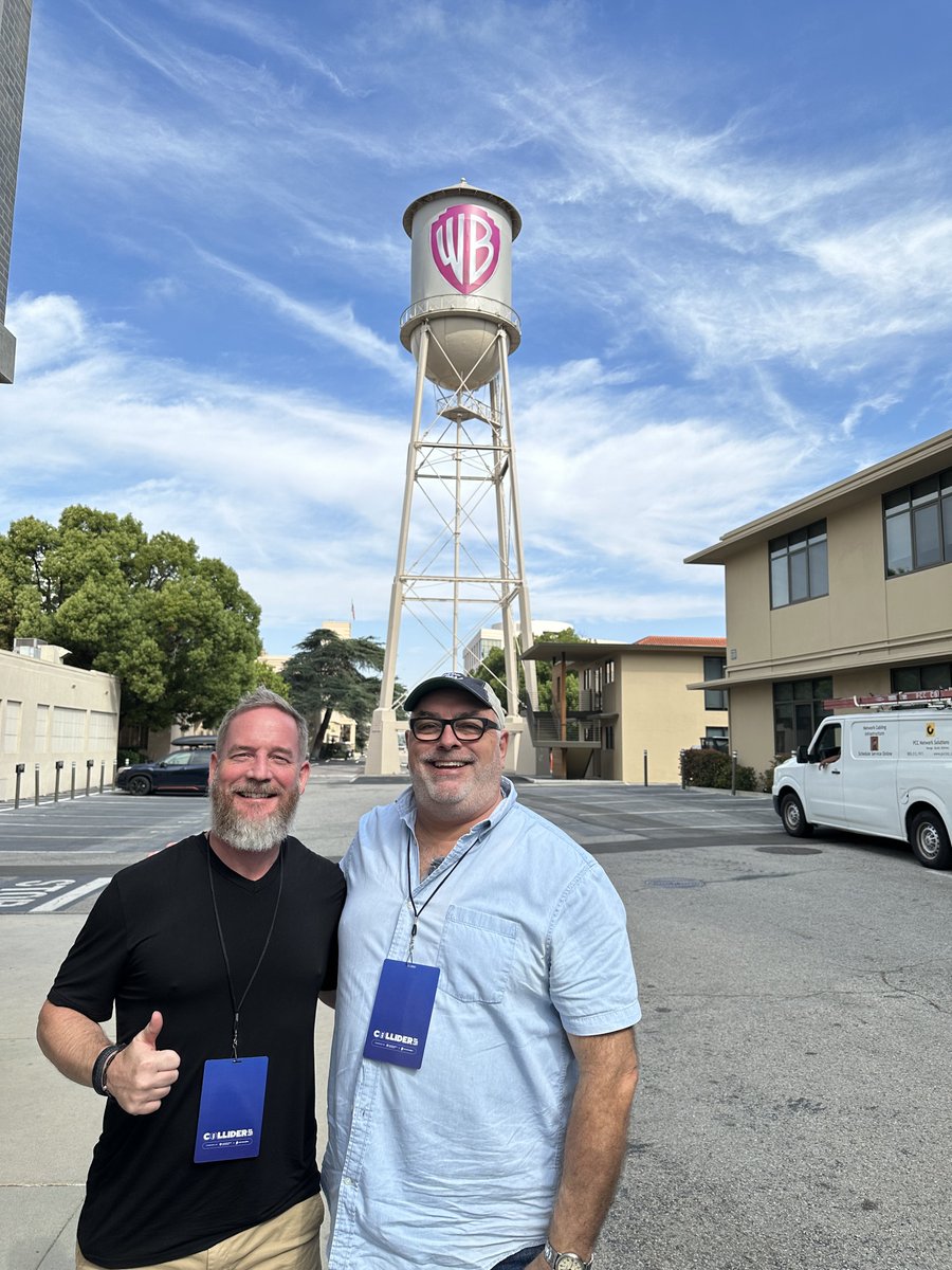 GrooveJonesXR's tweet photo. Exploring the magic of Warner Bros. backlot with Groove Jones co-founders, Dale Carman and Dan Ferguson! 🎥✨

Thrilled for the exciting things in the pipeline!

#GrooveJonesAdventures #WarnerBros #BehindTheScenes #GrooveJones https://t.co/GqNYnv8Cc2