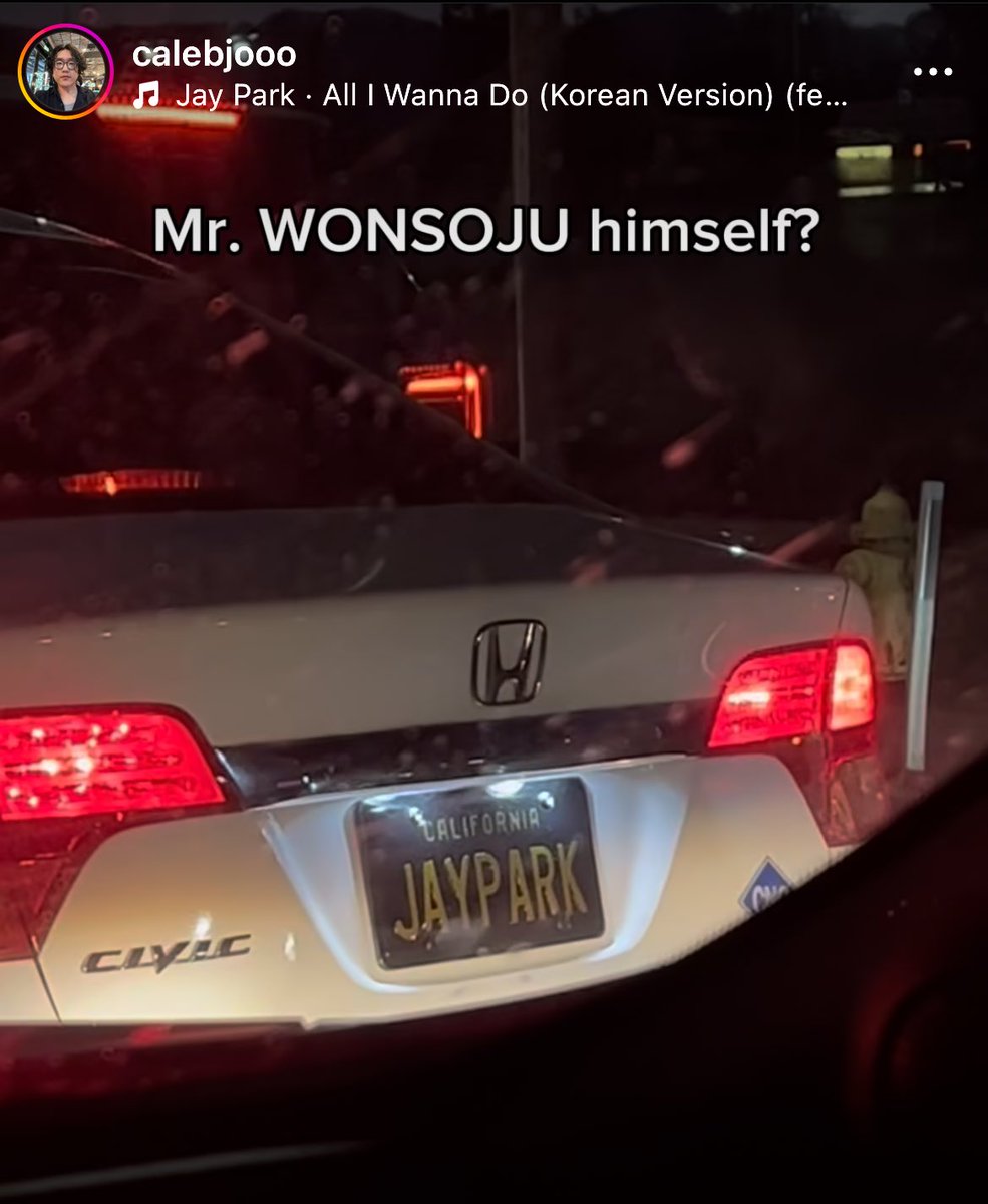 Someone in Cali driving around with a license plate JAYPARK 😭😭😭