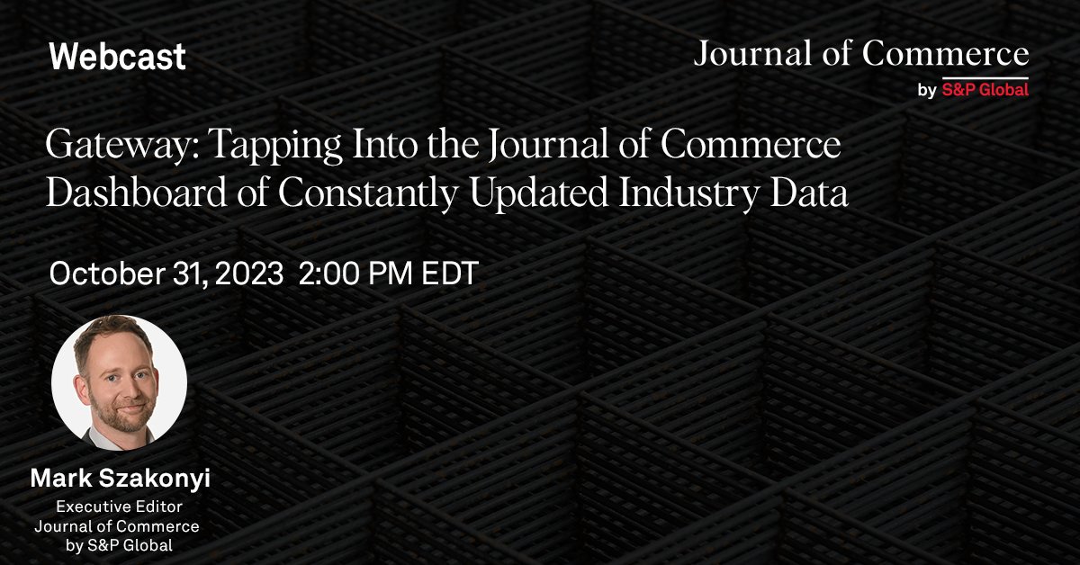 Upcoming Webcast: With critical context from Journal of Commerce executive editor Mark Szakonyi, this webcast will show you how to tap the Gateway and better communicate internally and externally via key charts and readings. Register today: ow.ly/BThG50PT1q3