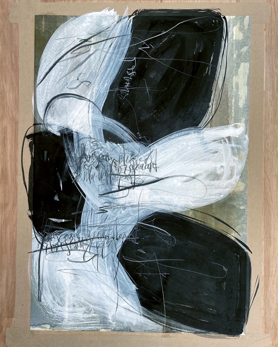 Collage: Kozo paper on BFK Rives

 #collagemaking #collageart #calligraphyart
 #textandtexture #woventext #abstractcalligraphy #abstractart