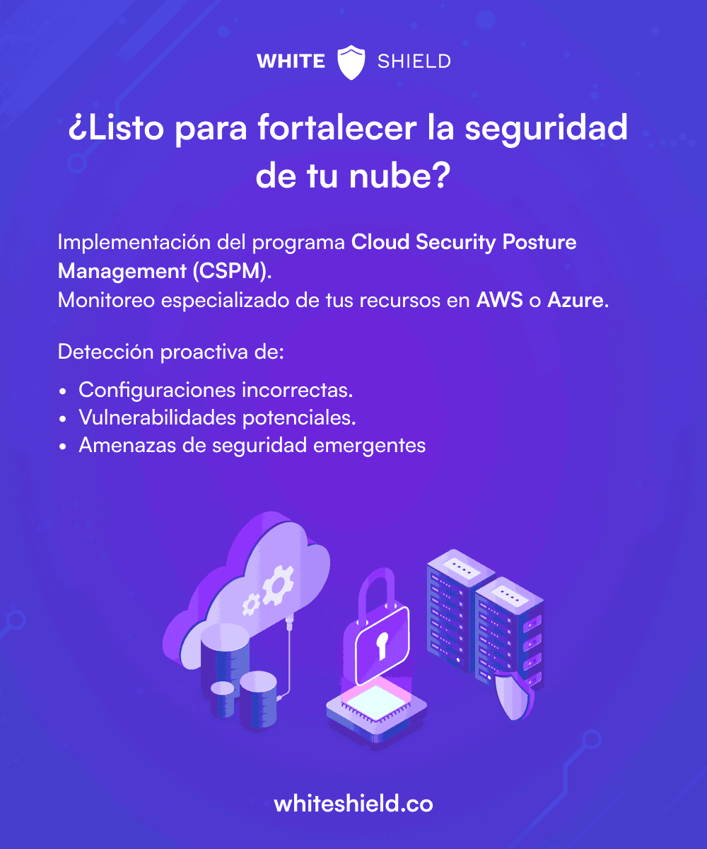 _WhiteShield's tweet photo. La nube es el futuro, pero también puede ser un blanco para amenazas. Con nuestro diagnóstico de seguridad, asegura tus activos digitales en AWS. No dejes al azar la protección de tus datos. 🔐 Brinda confianza a tus usuarios https://t.co/ShkD8t1JK3 https://t.co/y8GWstif73