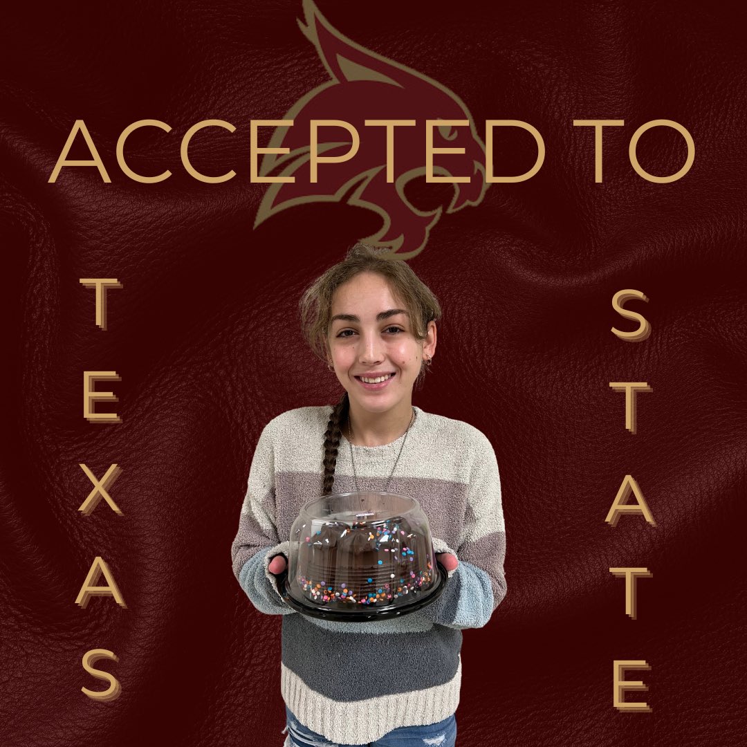 TCHSFALCONAVID's tweet image. Congratulations Hannan Chunn! College bound! #cakeday @TxStateBobcats