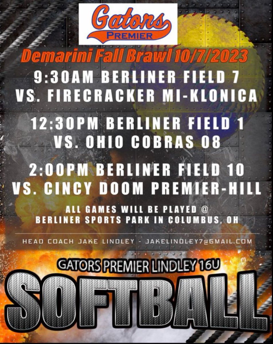 MariahR2007's tweet photo. Game schedule for this weekend!!! Demarini fall brawl in Columbus Ohio! Can’t wait to be back at it again with my girls! @umichsoftball @Gators08Lindley @OhioStateSB @IndStSoftball @HarvardSB @StanfordSball @Vol_Softball @Softball_Home @SBRRetweets @OleMissSoftball @iowasoftball https://t.co/6nKofGyS05
