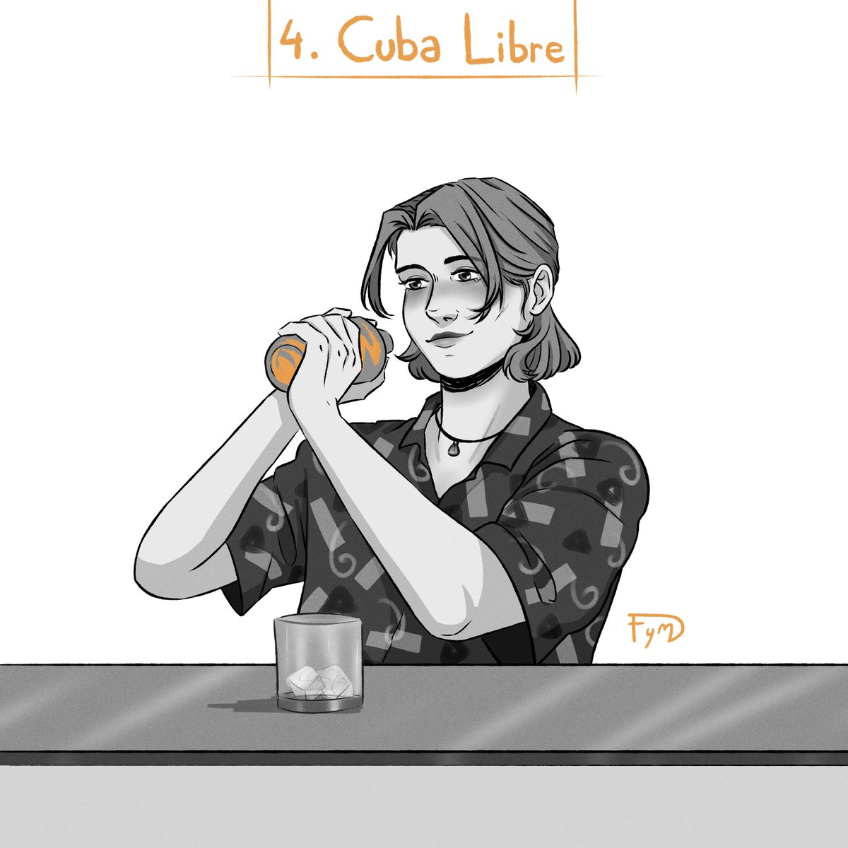 Day 4 : Cuba Libre
she's finally making the drink for her girl 🥃

#WarriorNun #WarriorNunInktober #Nuntober