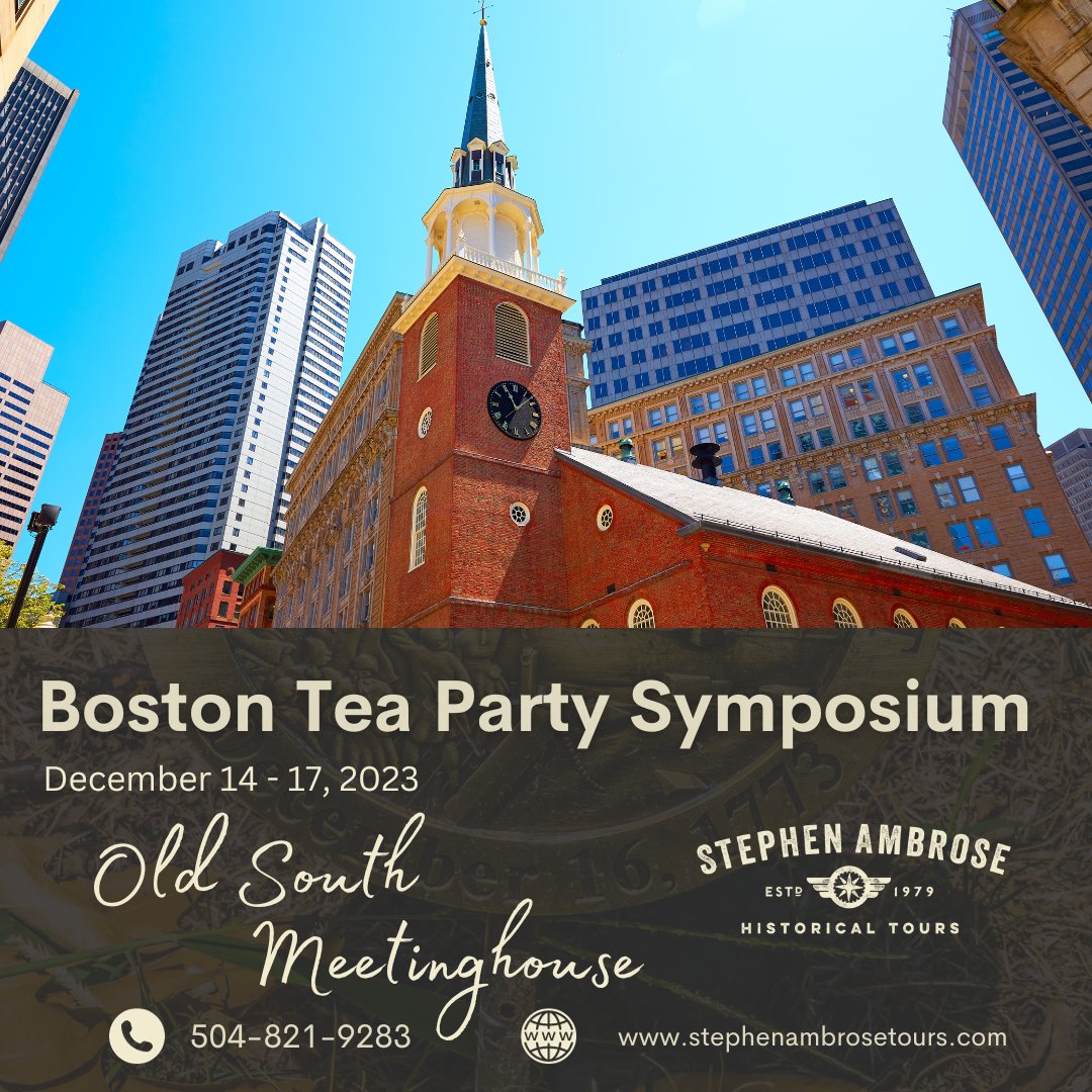 Raise a toast to 250 years of liberty at the Boston Tea Party Symposium! ☕🌟 Join us for enlightening discussions and celebrate our nation's birth. 🗽📚 #TeaParty250th #LibertyLivesOn #SAHT #1HistoryTourCompany ow.ly/1VYe50PSGUv