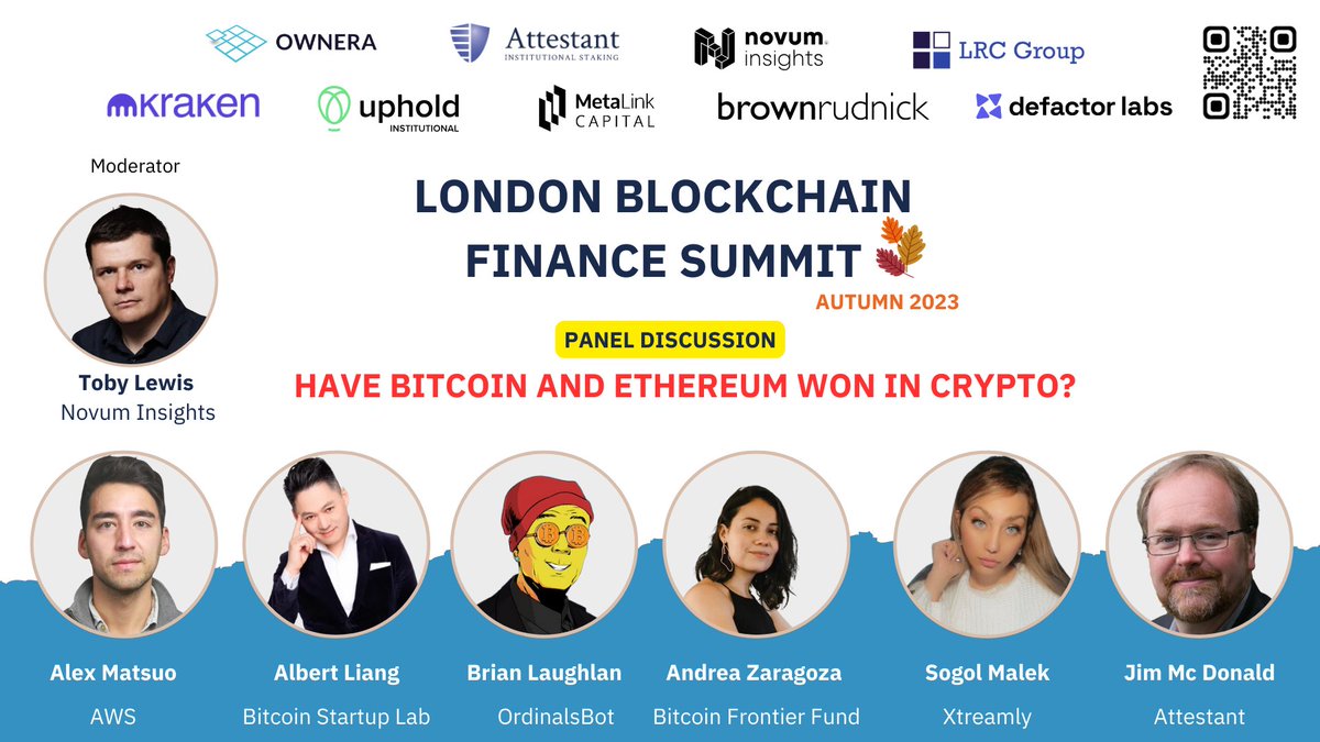 Novum Insights (@novuminsights) on Twitter photo Join us at #LBFS Autumn 2023 for an exciting discussion: 'Have Bitcoin and Ethereum Won in #Crypto?' moderated by <a href="/tobynovum/">Toby Lewis โณ</a>.
๐Group Offer โ buy 3 tickets for the price of 2!
Visit conf.novuminsights.com and book your tickets! Join us at #LBFS Autumn 2023 for an exciting discussion: 'Have Bitcoin and Ethereum Won in #Crypto?' moderated by <a href="/tobynovum/">Toby Lewis โณ</a>.
๐Group Offer โ buy 3 tickets for the price of 2!
Visit conf.novuminsights.com and book your tickets!