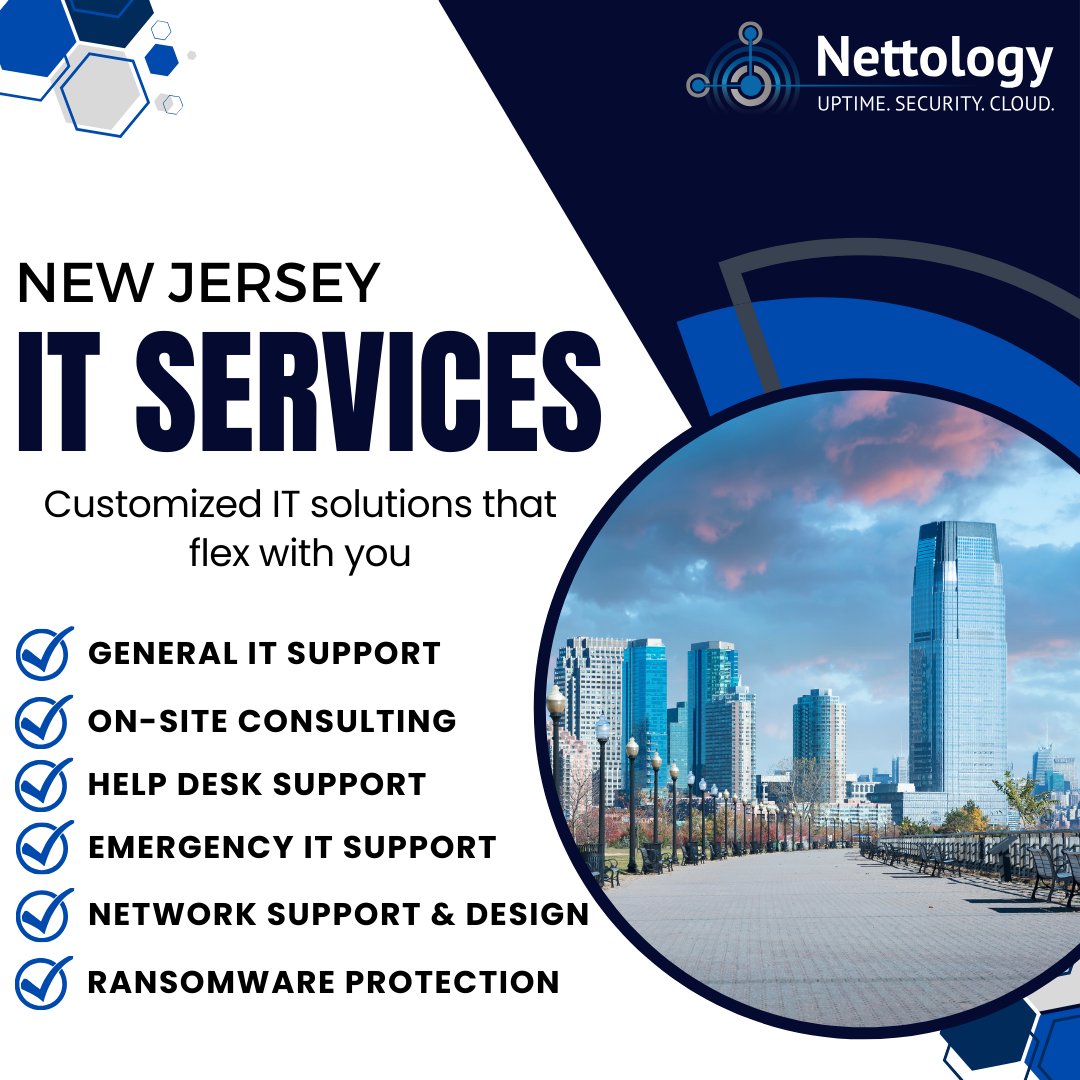 NettologyIT's tweet image. Unlocking innovation one byte at a time with New Jersey&apos;s finest IT Services! 💻🔗 #TechSolutions #NJTech #InnovationHub

Interested in our on-site services: nettology.net/new-jersey-it-…