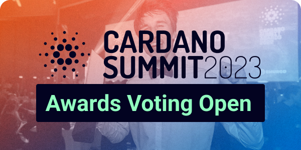 🗳️ Vote Now!

📣 The nominees for the Cardano Summit Awards are in and it's time for YOU to decide the winners! 🏆

📲 Vote for your favorites by using the Cardano Ballot App.
bit.ly/3tkqhAw

⛔️ Voting closes 11 Oct
#CardanoSummit2023 #CardanoCommunity