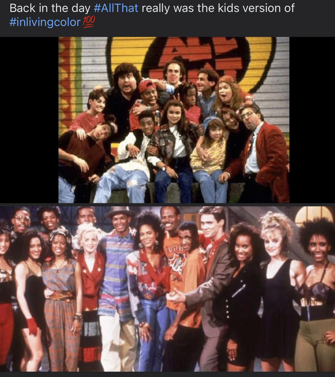dubmagix352's tweet photo. Back in the day #AllThat really was the kids version of #Inlivingcolor #80sBaby https://t.co/iwFBPs3OjU