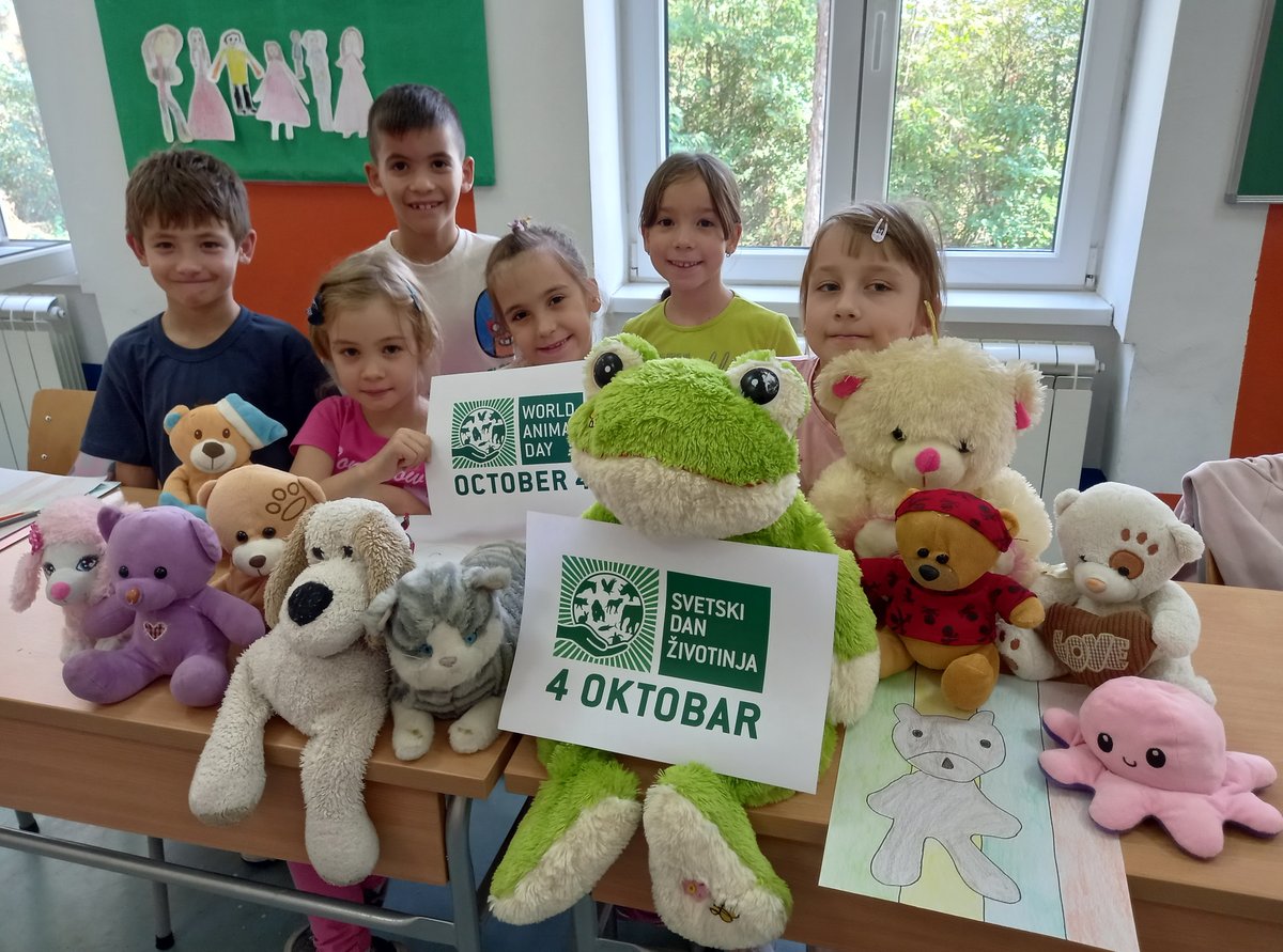 1st and 2nd grade students of OŠ "Knez Sima Marković" Serbia believe in kindness for all animals.
Happy #WorldAnimalDay2023 ! <a href="/worldanimalday/">World Animal Day Official</a> <a href="/OsKnez/">ОШ "Кнез Сима Марковић"</a>