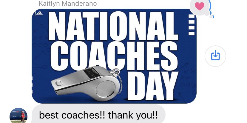 Got this from Kaitlyn today! Love being able to coach her! Love being able to coach Will as well. Not many dads can say they get to coach their kids!