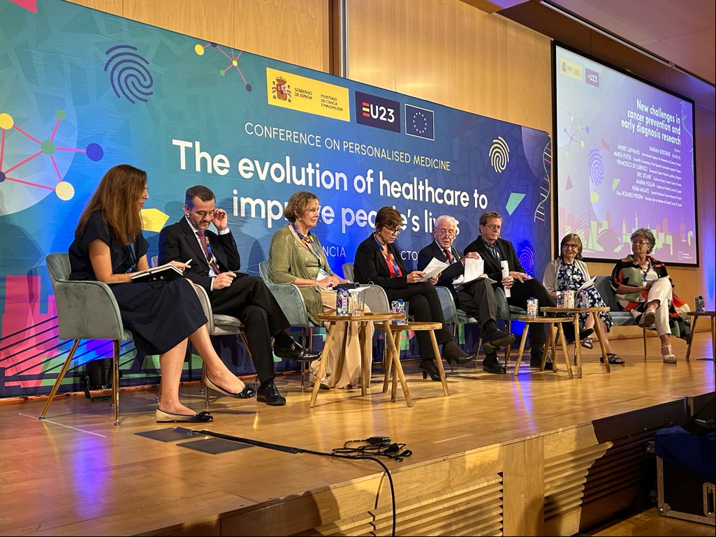 IreneNorstedt's tweet photo. 🔴En directo desde Valencia

Today we had the opportunity to continue paving the way for #PersonalisedMedicine approaches
for citizens at the #SpanishPresidency Conference on #PerMed 🇪🇸🇪🇺

Stay tuned for more news very soon🤩 https://t.co/kto6ILMwpO