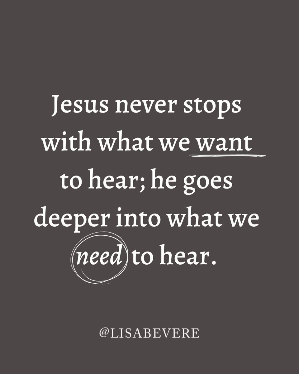 LisaBevere's tweet photo. Jesus will never stop with just telling us what we want to hear. He will ALWAYS go deeper and tell us what we NEED to hear. Even though it may be difficult, we must be willing to receive ALL of God’s counsel in order to BECOME ALL He has created us to be. 💫
#WithoutRival https://t.co/Jh7DnOnARr