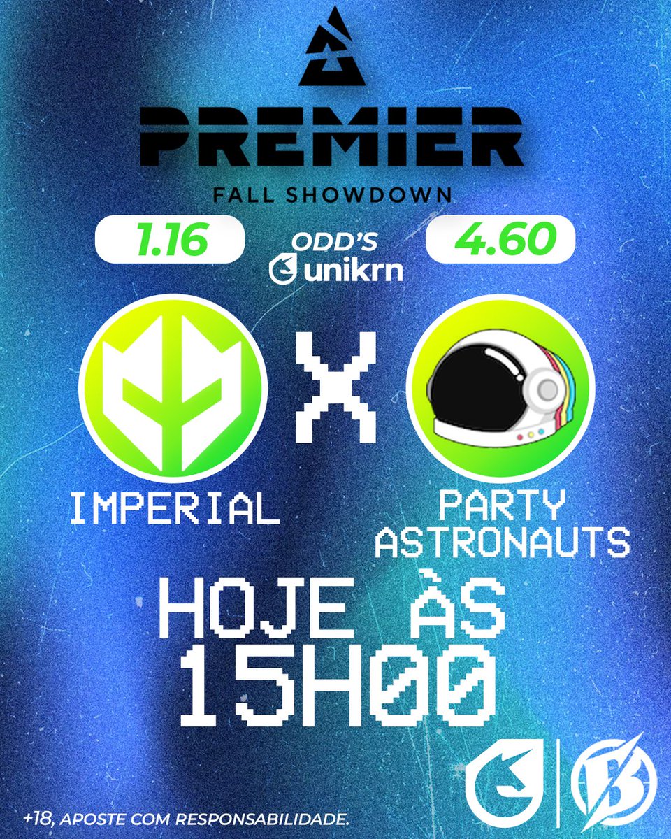 Logo mais tem Imperial no servidor pela Blast Showdown!

E na <a href="/unikrnBR/">unikrnBR</a> você pode apostar durante todo o campeonato e ainda tem nosso link com um bônus de 200% de boas-vindas!!

+18. Aposte com responsabilidade #publi