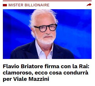 Dopo #PinoInsegno, la #Meloni ha sistemato anche il suo amico Briatore in RAI.

Evviva il merito. 

#MELONI_è_poca_cosa #MeloniNonSeiLaBenvenuta #IMBECILLI_al_potere #4ottobre