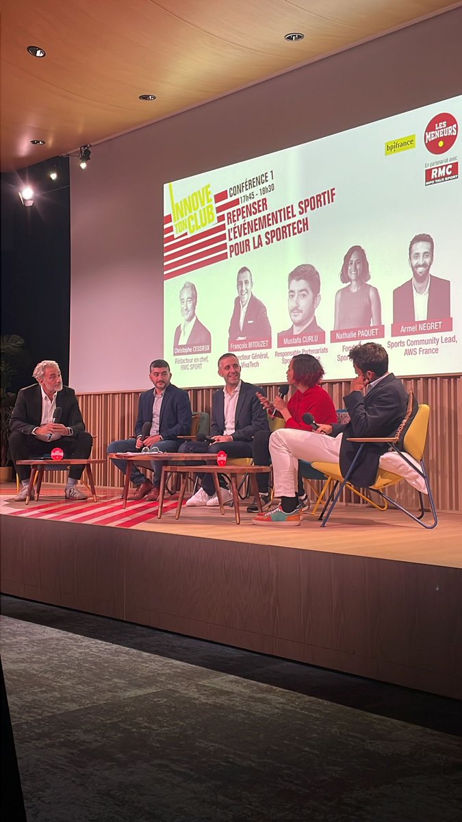 Bpifrance's tweet photo. @mustafacurlu @VivaTech Armel Negret, Sports Community Lead - AWS France « Nous donnons la parole à des startups spécialisées dans le sport. » https://t.co/u3tfMFSUkt