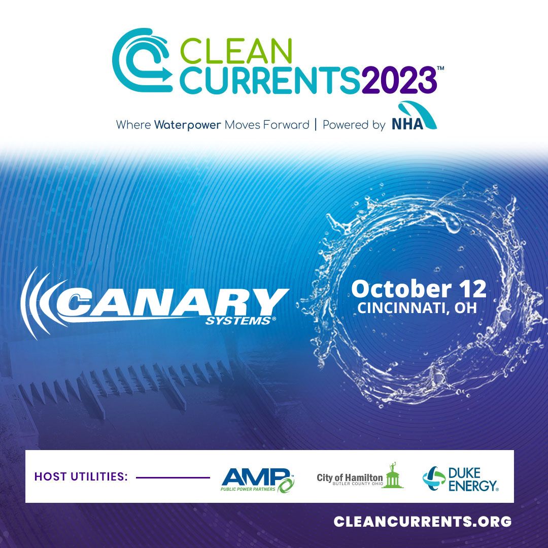 CanarySystems's tweet photo. We’re honored to be presenting at the National Hydropower Association's Clean Currents conference this year in Cincinnati!

Join us on October 12th where we will be discussing our solutions for dam safety monitoring and instrumentation.

#CleanCurrents2023 #hydropowersolutions https://t.co/zyh20c80uR