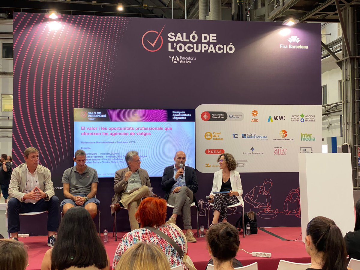 ACAVe_travel's tweet photo. Avui hem estat presents al #SalóOcupació de @barcelonactiva que ha tingut lloc a @Fira_Barcelona , per a possar en valor la feina de les #agenciesdeviatges, les oportunitats laborals i professionals que generem i oferim.
@JordMarti @JuliaTravel @tempsdoci #promoviatges
@CETT_UB https://t.co/G2AqauhNG7