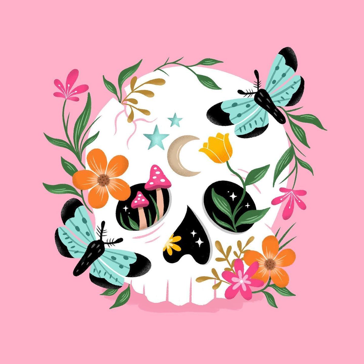 Living for these spooky cute vibes right now! 👻 🥰 Love this illustration from @ashlee.illustrates (on IG) #spookyseason #floralskull #flowerskull #cutehalloween #womenofillustration #ladieswhodraw #halloweenillustration #skulldrawing #halloweenskull #floralillustration
