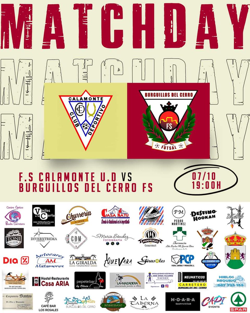 🔴⚫ Comenzamos la temporada con partido a domicilio ⚽⚽⚽

📆 Jornada 1.
🏟️FS Calamonte UD
🗓️ Sábado 7 de octubre
🕓19:00 

UNIDOS POR UNA ILUSIÓN 
💪💪💪💪💪💪💪💪💪💪