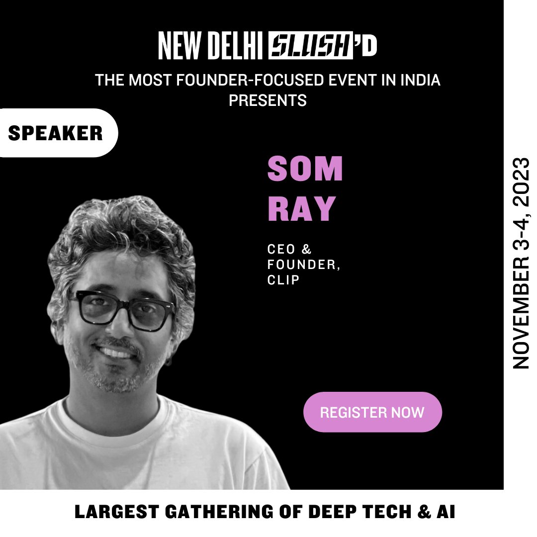 Meet @somnathray, an @MIT-trained Design Technologist with 20+ years in Product and Industrial design. Formerly part of @medialab's Smart Cities group, is now revolutionizing urban mobility with @CLIP_bike e-bike tech. Register now: bit.ly/46ifp4q #NewDelhiSlushD