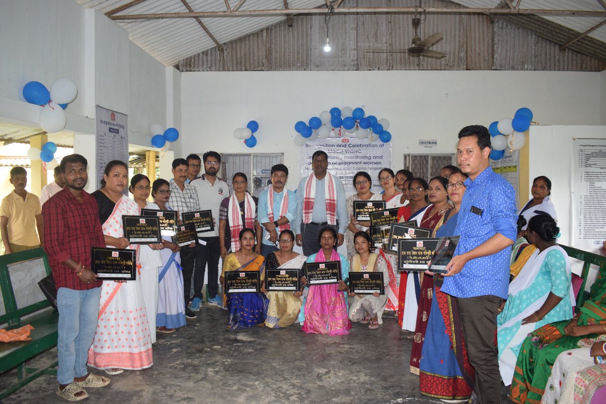 NHMDibrugarh's tweet photo. Celebration &amp; Recognition  of Model Village Health Sanitation and Nutrition Committee at Jutlibari tea garden hospital, under Tengakhat BPHC,Dibrugarh held today in presence of 
Hon'ble MLA, Duliajan -Mr. Terosh Gowalla
 @terosh3
@PATHFoundation
@USAID @PiramalS @nhm_assam https://t.co/AuFURJptJU