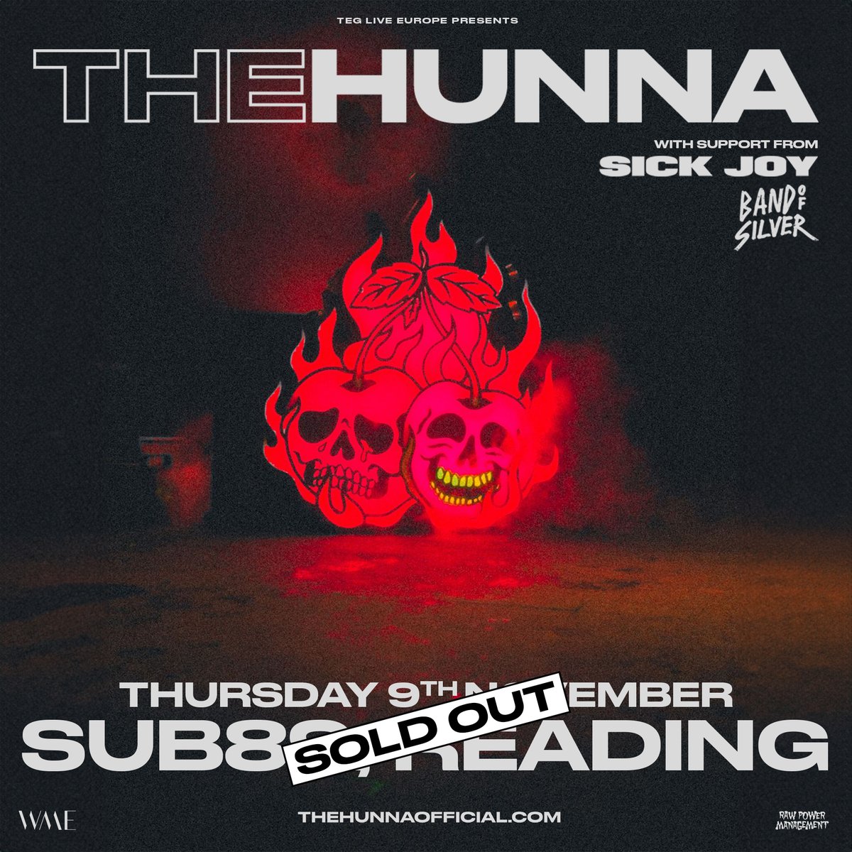 SPECIAL GUESTS ADDED | Joining <a href="/THEHUNNABAND/">THE HUNNA</a> on their sold out show in Reading are the incredible <a href="/sickjoyband/">Sick Joy</a> and <a href="/BandOfSilver/">Band Of Silver</a> 🔥

We can't wait for this one, who are we seeing there?🙌