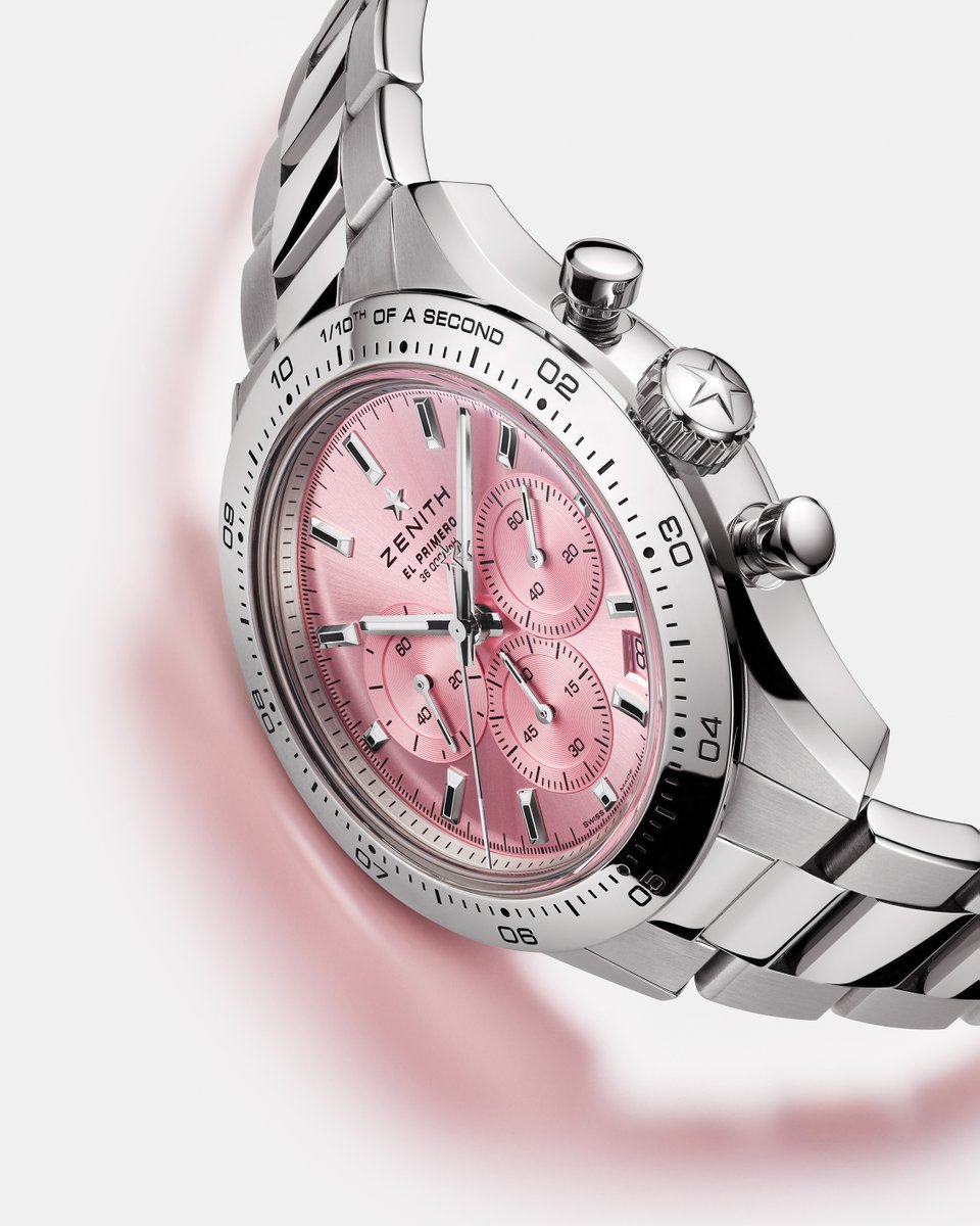 A bold colour with a strong message.💗 The #ChronomasterSport Pink limited-edition is the latest in a series of ZENITH special and unique watches created to raise awareness on #BreastCancer. #BreastCancerAwarenessMonth #SusanGKomen #ZenithWatch #ElPrimero #Watches