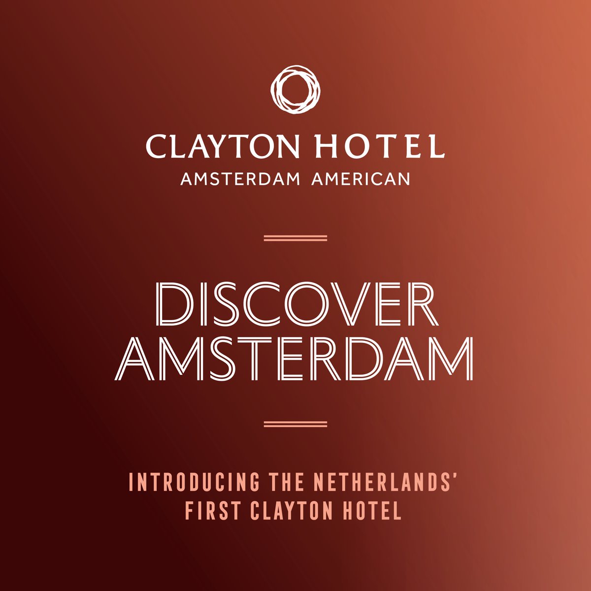 Today Clayton Hotel Amsterdam American joins the Clayton Hotels family! Overlooking Leidseplein Square, Leidsekade Canal and home to the iconic Art Nouveau style Café and Bar Americain — we're excited to welcome you to this stunning hotel. claytonhotelamsterdam.com #ClaytonHotels
