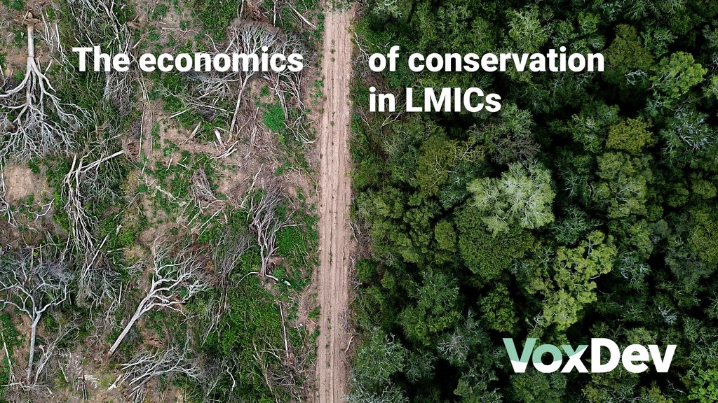 ⭐ VoxDev Talks: NEW EPISODE Today ⭐ Can we conserve the natural environment without affecting the incomes of the global poor? @Ben_Olken @MITEcon & @seema_econ @PrincetonEcon talk to @timsvengali @vox_dev. Listen & Subscribe: podfollow.com/voxdev