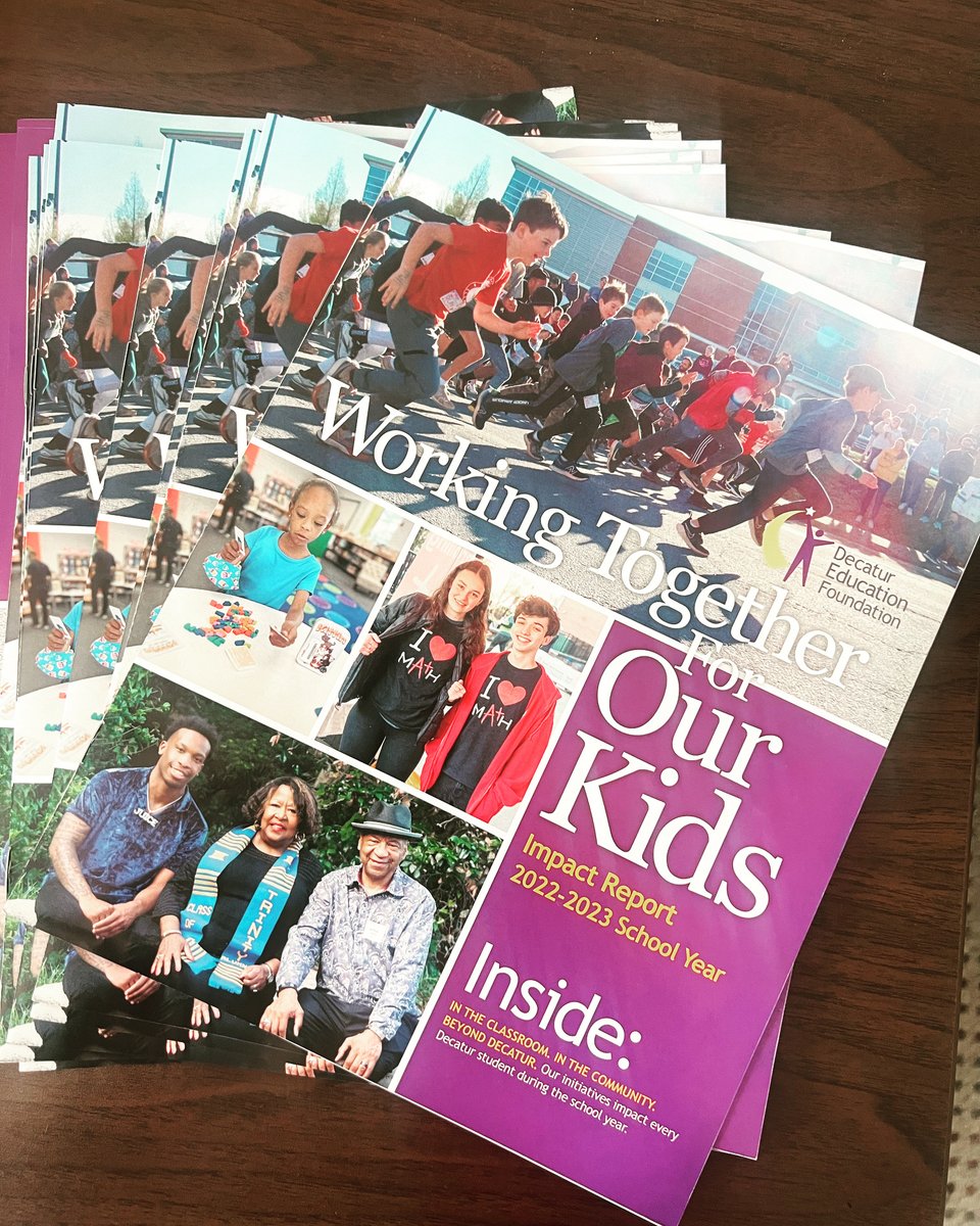 Our 2022-23 Annual Report is coming to your Decatur mailbox soon! See how community support is helping Decatur students find success at every school in #CitySchoolsofDecatur -- You might see a familiar face or two! Every dollar counts -- donate today at decatureducationfoundation.org/donate