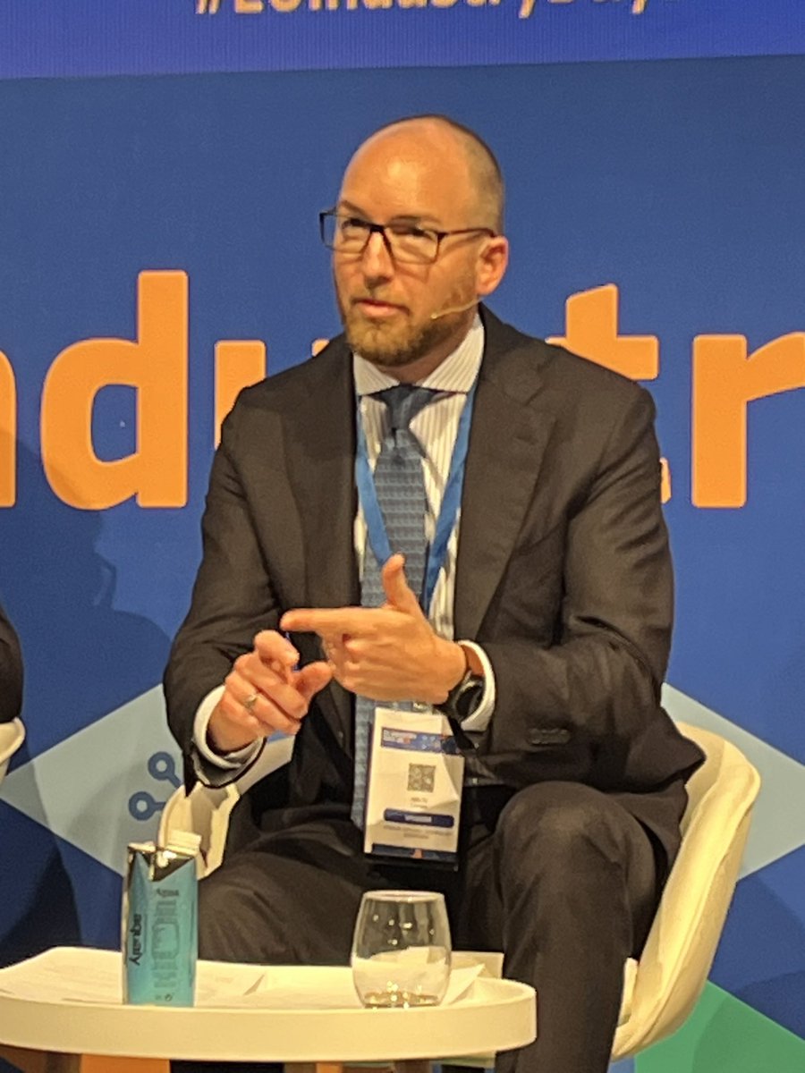 eugeniaforcat's tweet photo. Three short term things that industry is doing to support #Ukraine resilience today: #donations , keeping value chains open and #sanctions, @maltelohan points out during #EUIndustryDays session today.  #OrgalimAtEUID https://t.co/qgcPIuE1uo