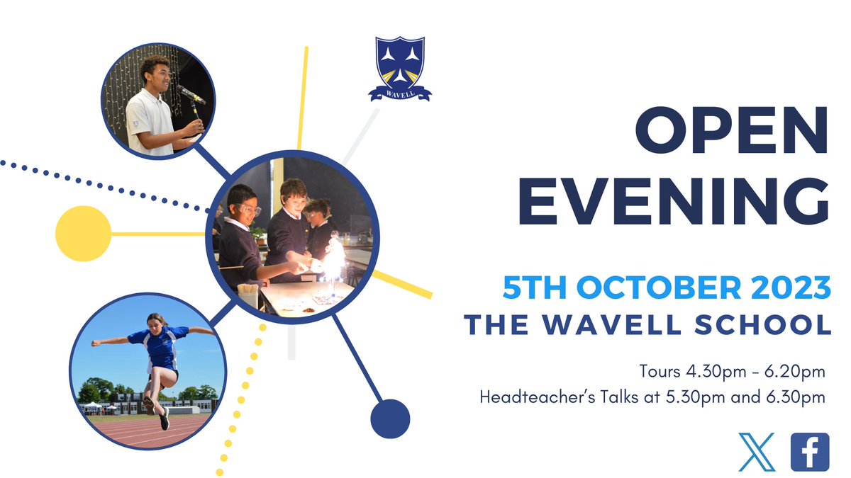 WavellSchool's tweet photo. Don't forget it is our Open Evening tomorrow 5th October! 
We look forward to welcoming prospective families to our wonderful school between 4.30pm and 7pm. If you are unable to attend, we have some spaces available on our daytime tours next week. https://t.co/6sFLPOESoM https://t.co/IAk2dyWAPw