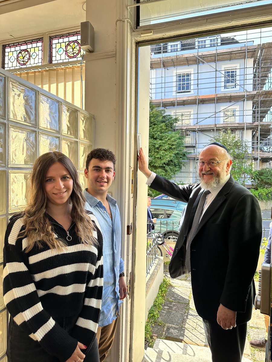 chiefrabbi's tweet photo. It was my pleasure to spend time with Jewish students at Bristol JSoc where I fixed a Mezuzah, and at Birmingham University JSoc yesterday.

Our students are the pride of our community, and it was wonderful to hear their passion for Jewish life and their enthusiasm for the future.