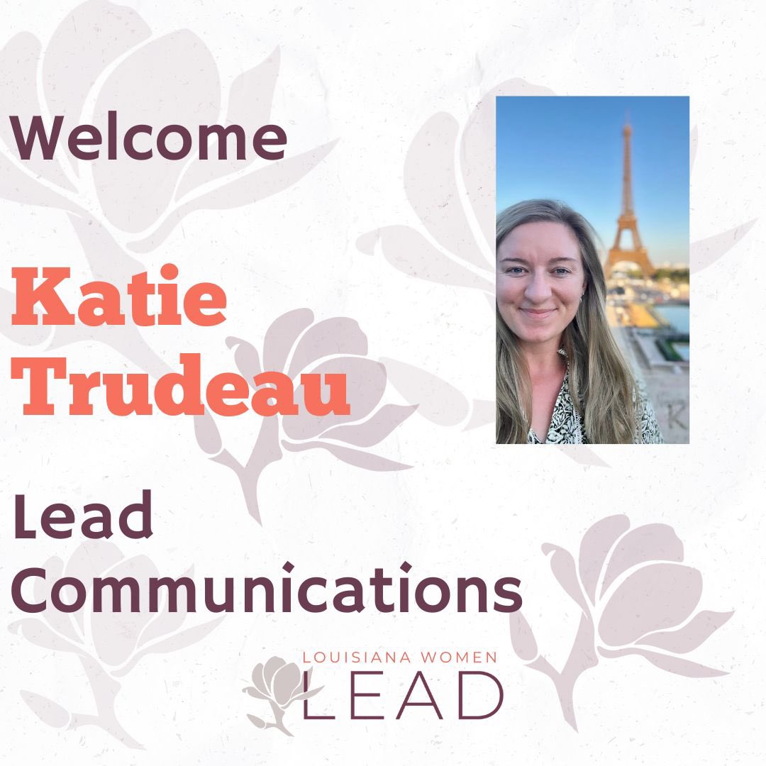 Join us in welcoming Katie Trudeau as Lead Communications! We are excited to have Katie on board bringing her wealth of experience to help us amplify our voice of needing more center-right women involved in politics. 

#louisiana #louisianapolitics #lalege #lagov #womeninoffice