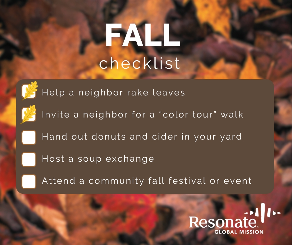 Fall is a great time to get outside and connect with our neighbors! What's on your fall checklist? 🍂  #fallfun #autumn #loveyourneighbor
