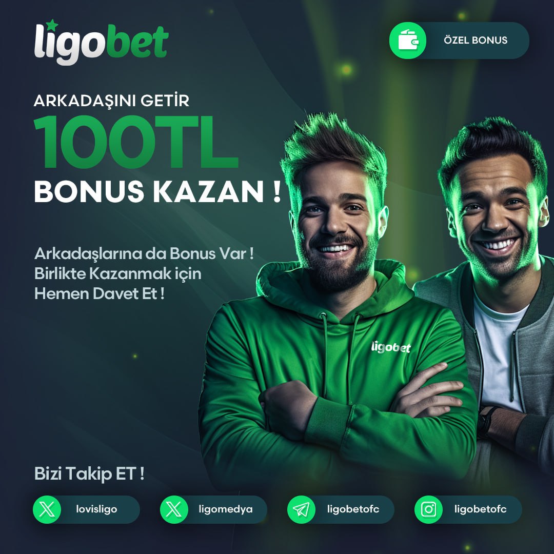 ligomedya's tweet photo. ❗️ Ligolular arkadaş bonusuyla kazanmaya devam ediyor.

👍 Arkadaşını getir bonusuyla 100₺ bonus kazanmak ister misiniz?

💲 Hemen sizde Ligolu olun, arkadaşlarınızı davet ederek bonuslarınızla oynamaya devam edin..

🔄  GÜNCEL GİRİŞ   (https://t.co/o29pWONL8p)🔄 https://t.co/BLQERwSMuL