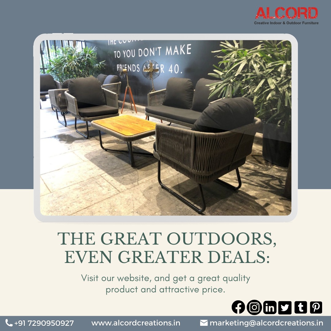 AlcordCreations's tweet photo. Quality outdoor furniture is within reach. Don't miss our sale – the opportunity to transform your outdoor space and enjoy the great outdoors in style. 🌿🪑 
For more information visit our website:-
https://t.co/H76pCA1jbq

#AlcordCreations #LuxuryOutdoorFurniture #OutdoorDesign https://t.co/wIVFBHgS53
