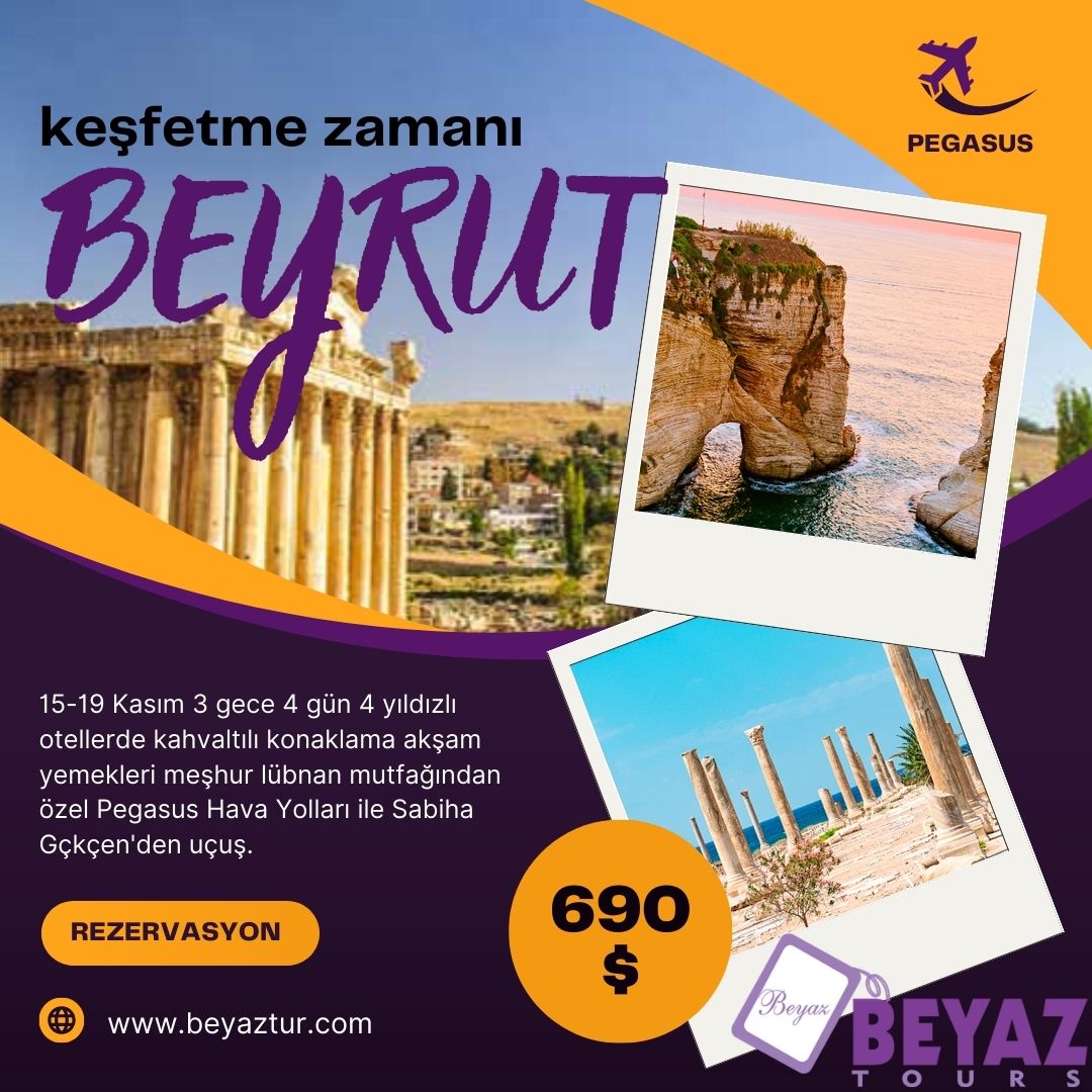 BEYAZTOURS's tweet photo. 15 Kasımda Beyrut Turu 3 gece 4 gün 690 $. Şimdi keşfetme zamanı.

#beyrut #lübnan #trablusşam $chouf #saida #beyaztur @beyaztours https://t.co/Gi16zhgxsg https://t.co/72St1oQBPc