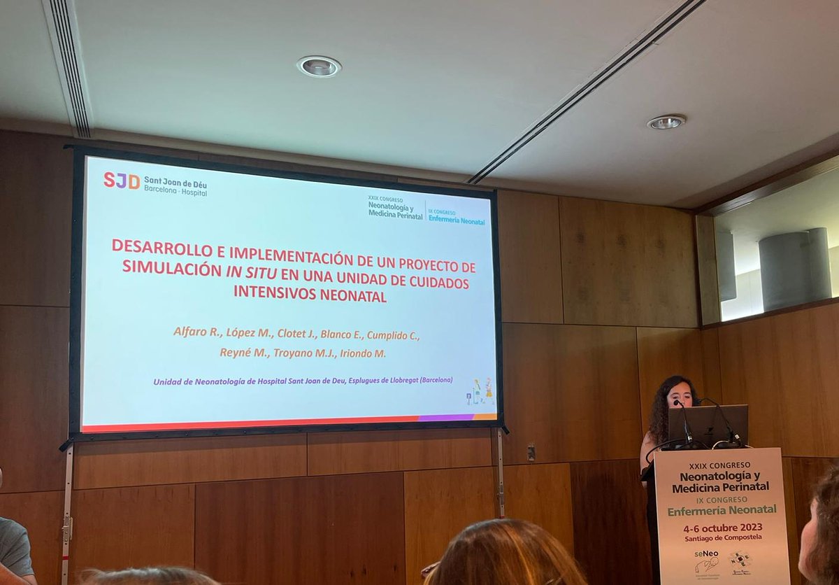 Silvianeonatos's tweet photo. ➡️ La enfermera neonatal Raquel Alfaro de @SJDbarcelona_ca presenta la comunicación DESARROLLO E IMPLEMENTACIÓN DE UN PROYECTO DE SIMULACIÓN IN SITU EN UNA UNIDAD DE CUIDADOS INTENSIVOS NEONATALES en el congreso #seneo2023
#seen23
👏👏👏 🙌 ❤️ https://t.co/ctL7SA90GW