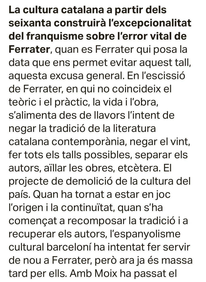 mporrasmarti's tweet image. Ja en parlarem a fons, però posaria aquest assaig de l'@Abel_Cutillas al principi de la meva tesi sobre Ferrater i es faria tot més clar, hi ha el nucli de tot. "Les excuses de Ferrater", a @bardelrick patreon.com/posts/les-excu…