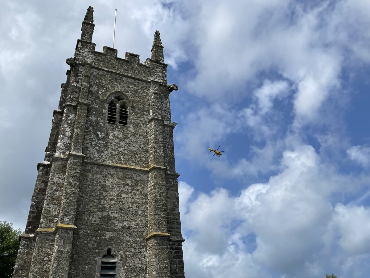 Drone or helicopter? A beautiful day for a quinquennial inspection in North Devon #architect #loveDevon #isitadrone #inspection