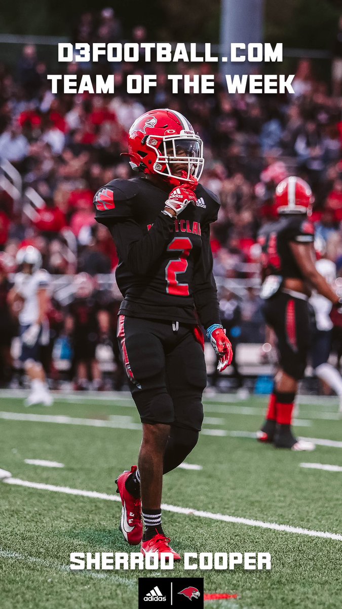msuredhawks's tweet photo. After his performance against TCNJ on Homecoming, Sherrod Cooper was named to the @d3football Team of the Week! https://t.co/4tgS0UuFxb