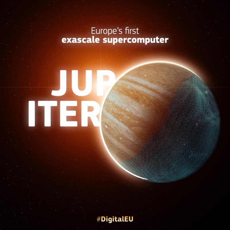 Great news! @EuroHPC_JU announced the procurement for #JUPITER 🇩🇪. Able to execute over 1 billion billion calculations x second, once in place, will become the most powerful #supercomputer in Europe. Accessible to a wide range of EU users working on breakthrough solutions.