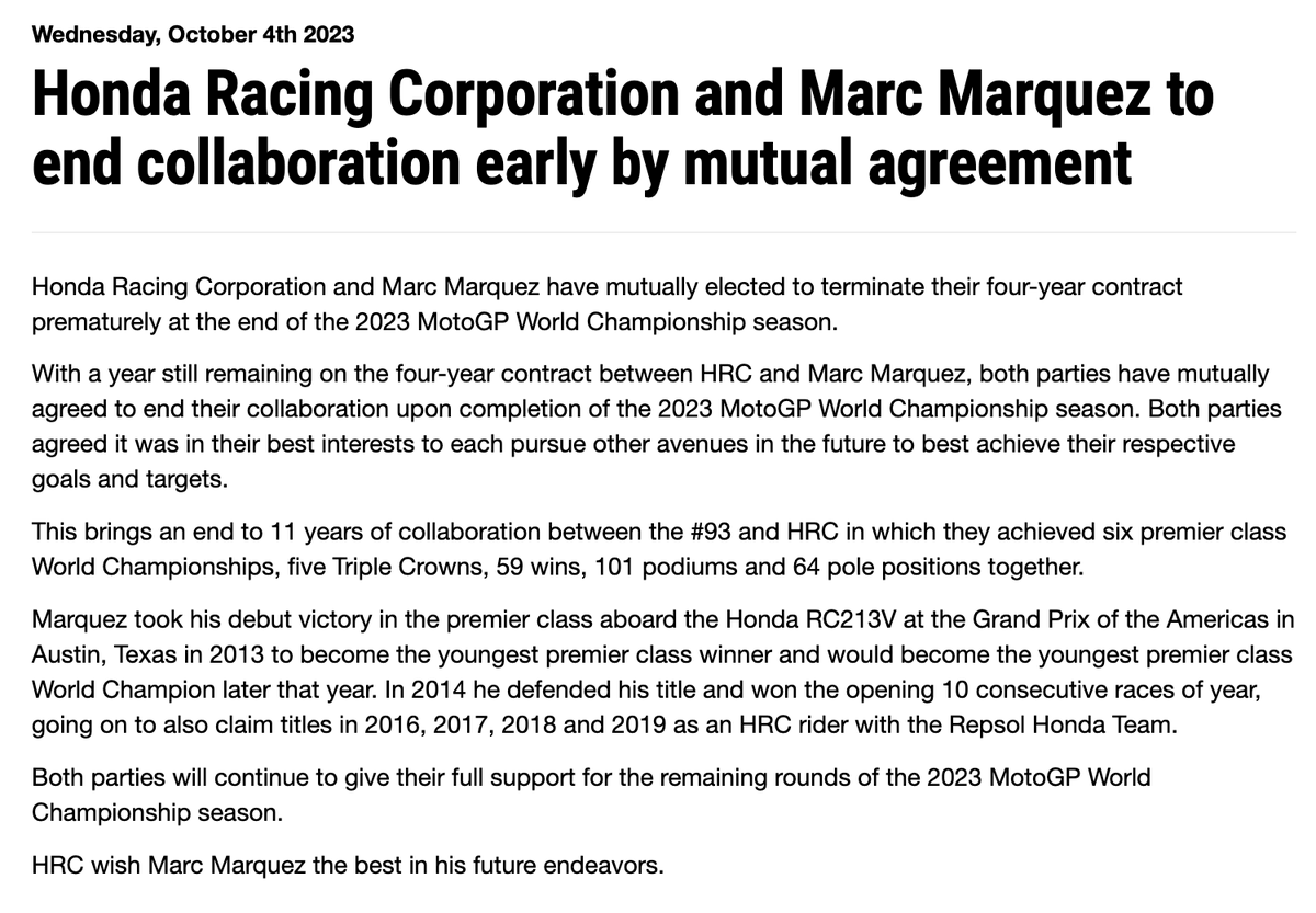 Nailed it. Assuming he goes to <a href="/GresiniRacing/">Gresini Racing</a> with his brother for the 2024 season at this point.

#MotoGP