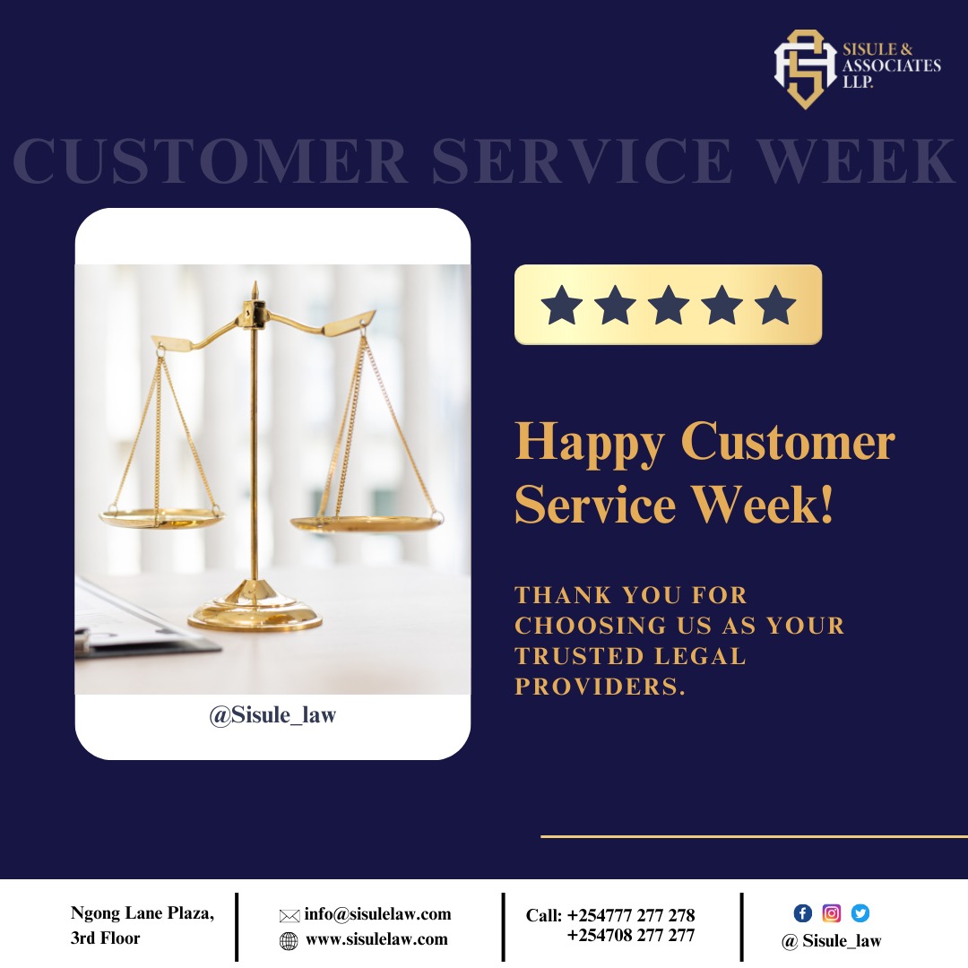 sisule_law's tweet photo. Happy #customerserviceweek2023  from the Sisule &amp; Associates LLP Team!

A heartfelt thank you for always choosing us.Your trust and support mean a lot to us, and we remain committed to providing you with the best services. 

Thank you for being part of our journey! https://t.co/6MURJpASN8