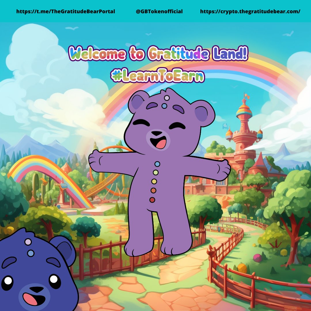 🐻 Step into our gratitude-infused metaverse with the Gratitude Bear! Virtual realms where EQ meets IQ, all woven with threads of gratitude.🌟

🔗 thegratitudebear.com
🔗 t.me/TheGratitudeBe…
#GratitudeBear #BlockchainSummit #BSCGemsAlert #NFT #LINK #Eth #bitcoin #crypto