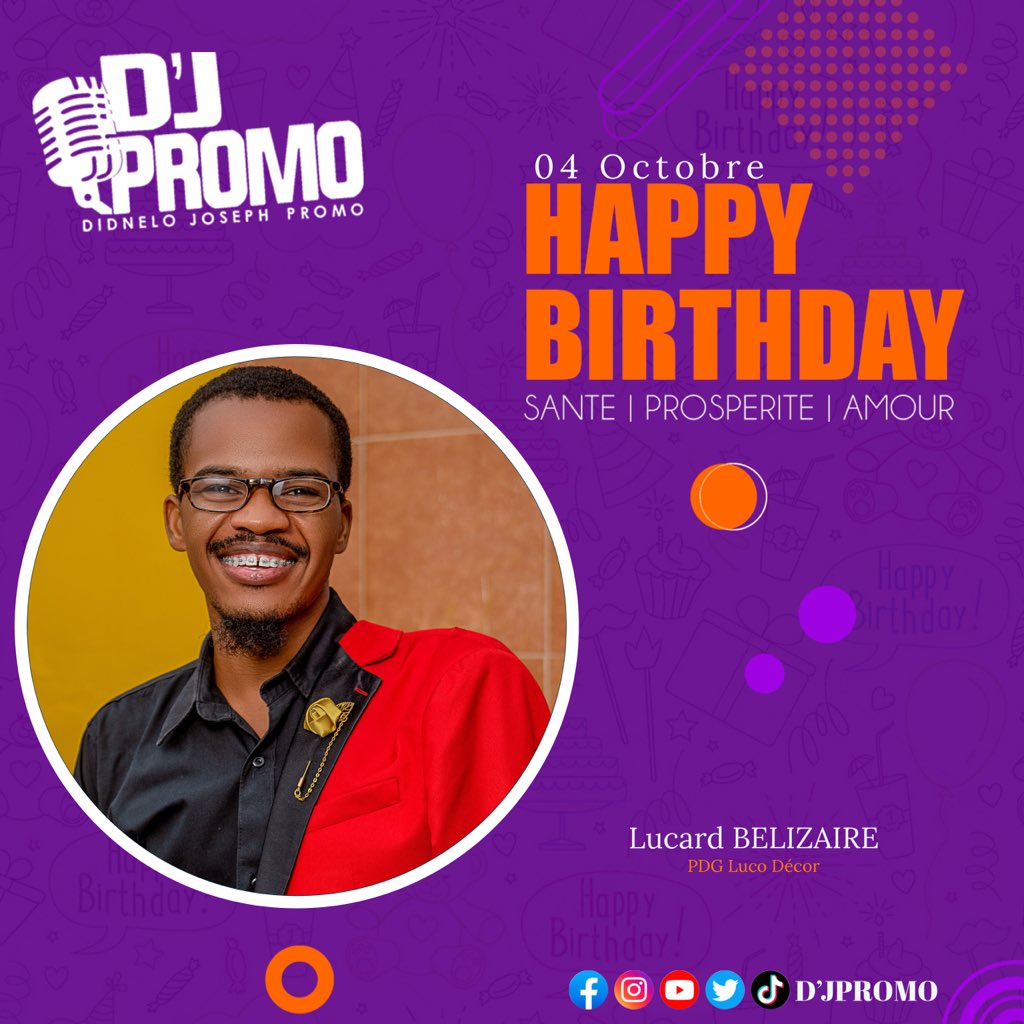 DJPromo509's tweet photo. Happy Birthday to Lucard BELIZAIRE, PDG Luco Décor

D'JPromo https://t.co/iNSo0o1Tx9