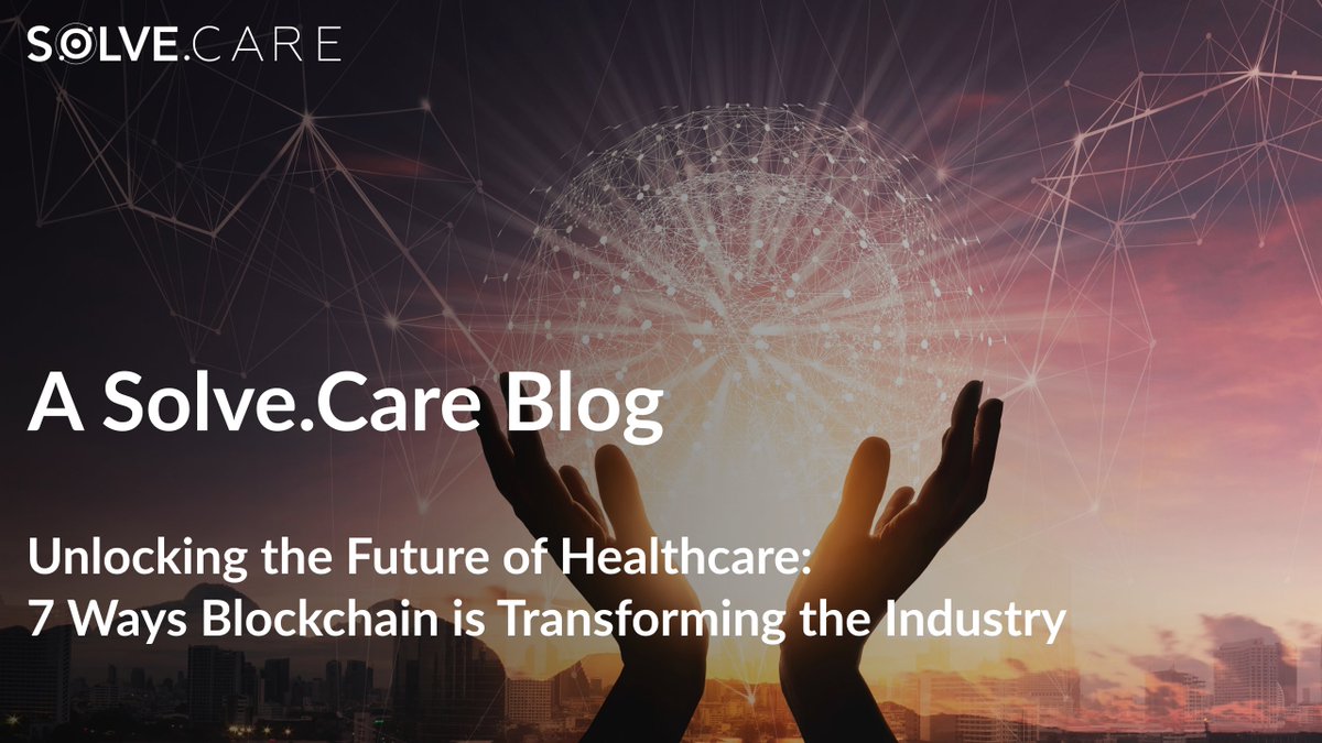 Let's explore the incredible ways #Blockchain is reshaping the #Healthcare industry in this latest blog post!

Read it here: bit.ly/45pD16o 👈

$SOLVE #SolveCare #FutureOfHealthcare #InnovationInHealthcare #HealthTechRevolution #EmpoweringPatients