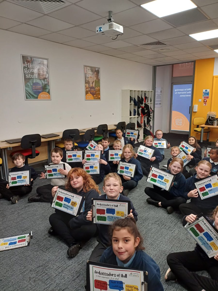 childrensuni's tweet photo. Year 5 from @Thorpepark_Hull are becoming Ambassadors of Hull. Step 1: interview the public ✅ Step 2: understand what is meant by the word ‘ambassador’ ✅ Wow! What a busy morning! #HEYCUaccess #AmbassadorsofHull #Learningcomestolife https://t.co/uqDmlvqvS1